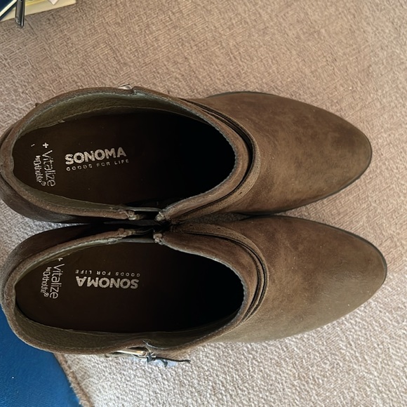 NWT Sonoma Ankle Boots Olive Green - Picture 7 of 10